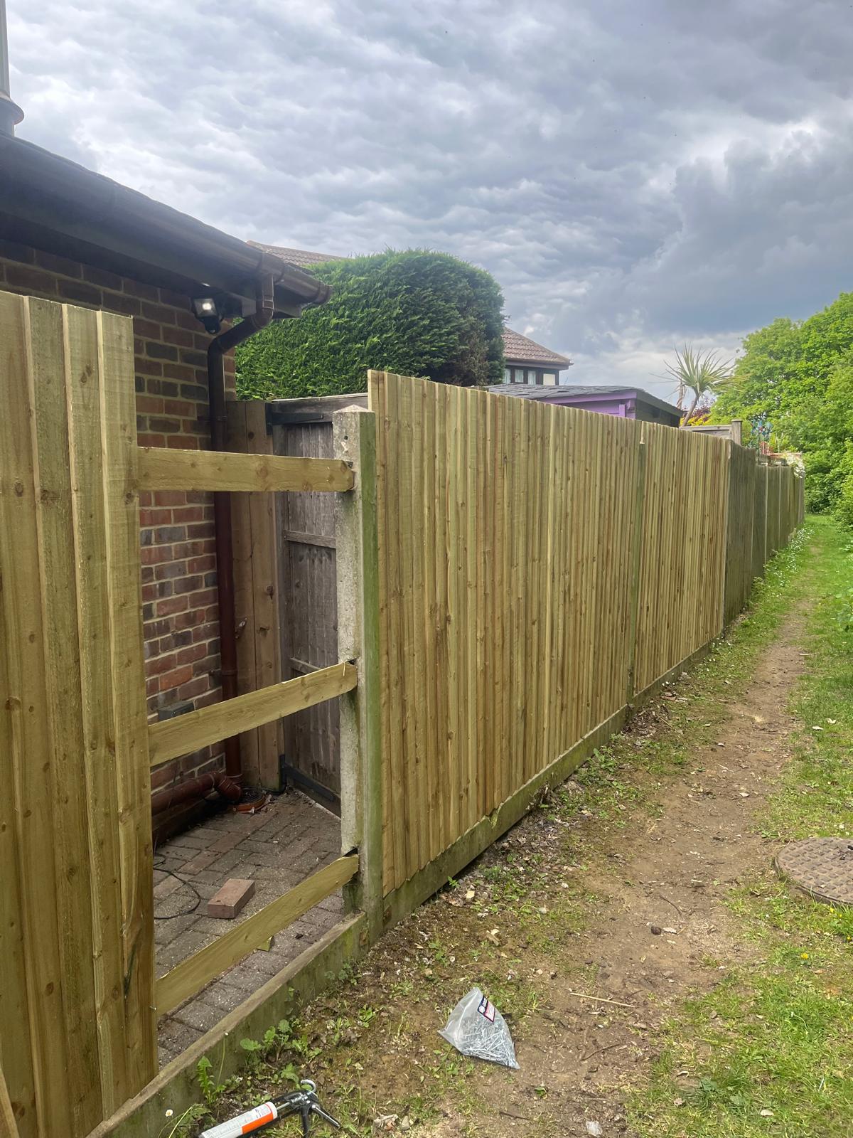 Fence Installation before work began